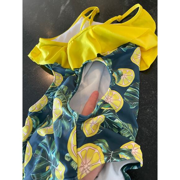 Lemon Slice one piece family match swimsuit ladies Medium - Picture 3 of 11